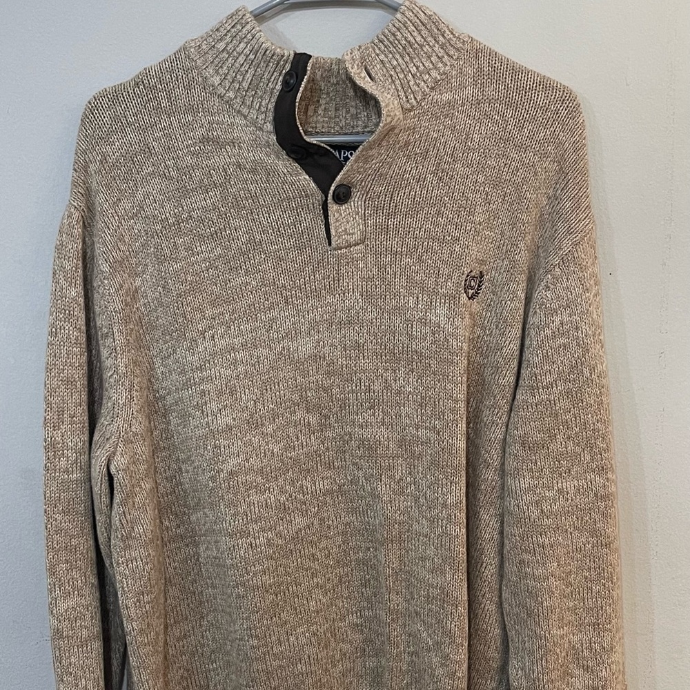 Chaps sweater with elbow pads